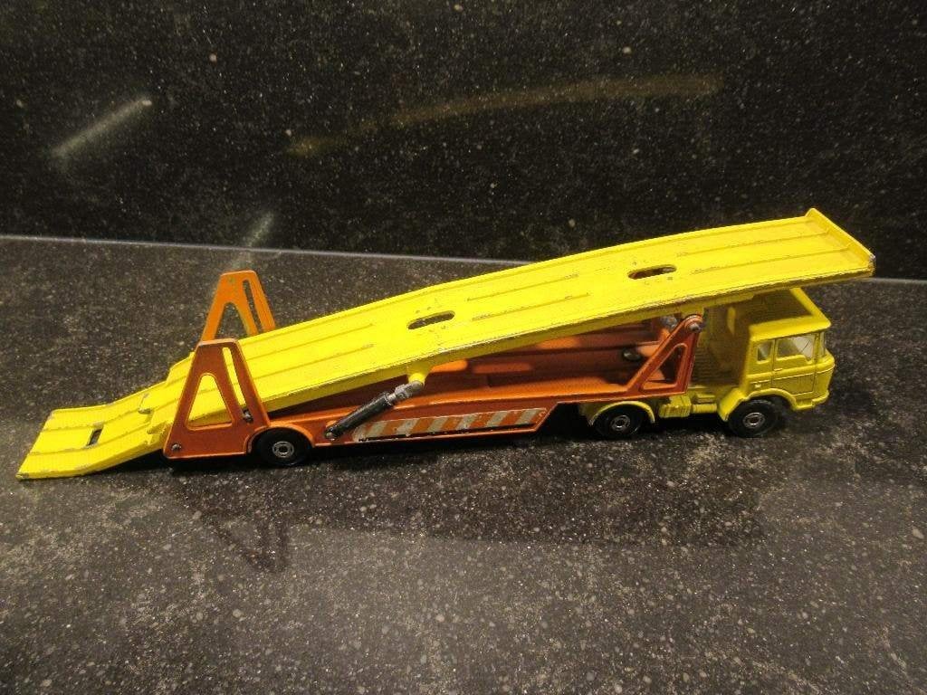 Matchbox super kings K-11 DAF car transporter 1971Lesney, Hobby en Vrije tijd, Modelauto's | 1:50, Ophalen of Verzenden, Gebruikt