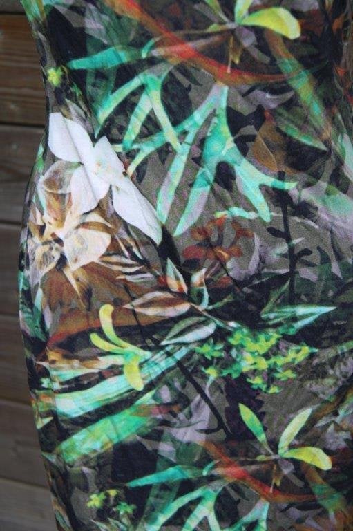 Jurk groen/ geel Geisha mt XL/42 Vaste prijs, Geisha, Maat 42/44 (L), Ophalen of Verzenden, Zo goed als nieuw