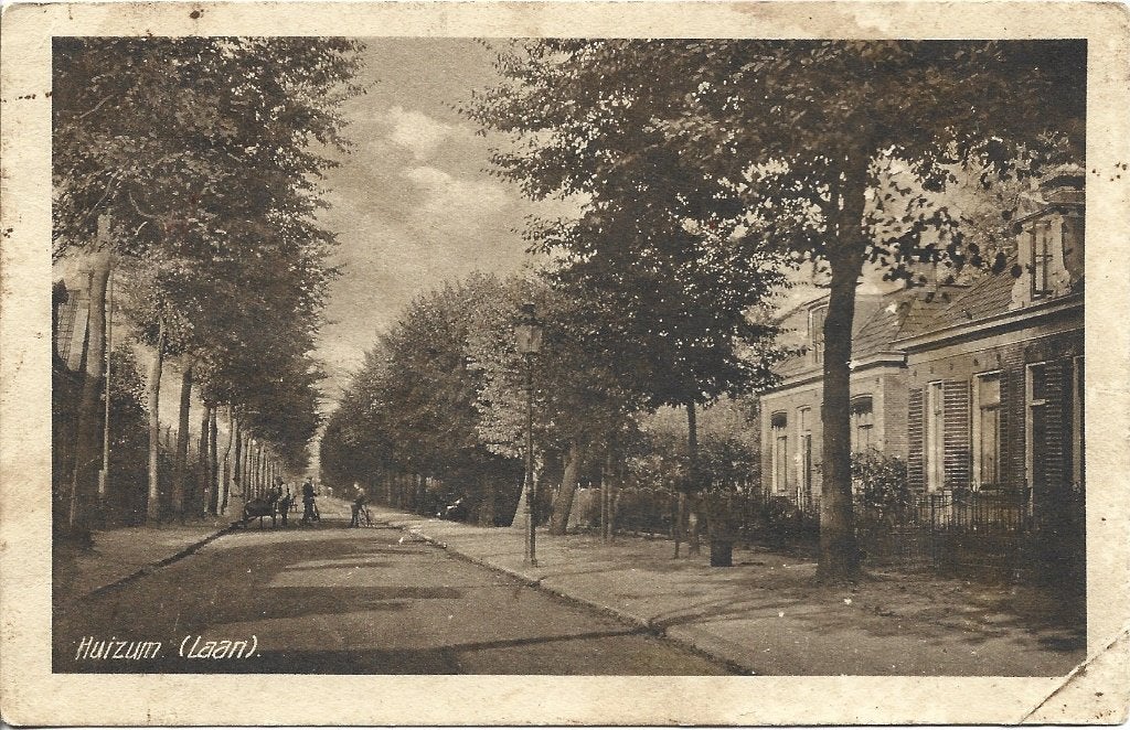 Huizum - Leeuwarden - Friesland -oud uit 1927, Ophalen of Verzenden, 1920 tot 1940, Gelopen, Friesland