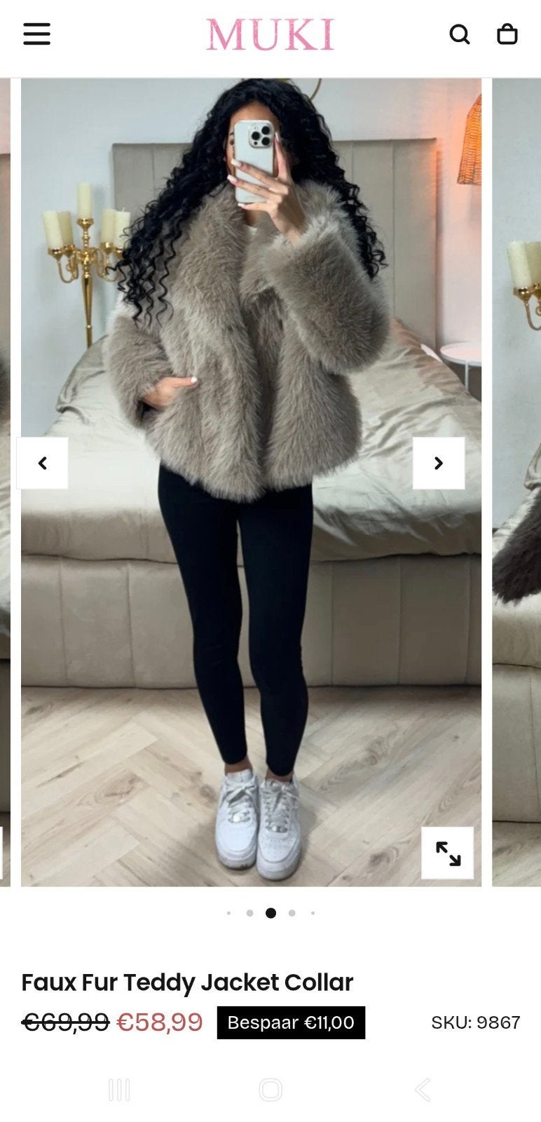 Belcci Couture Faux Fur Jas S/M, Belcci Couture, Beige, Nieuw, Ophalen of Verzenden