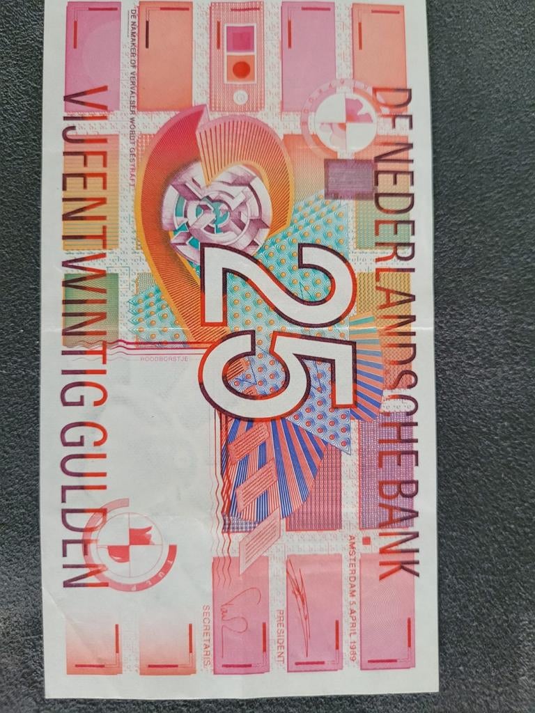 25 gulden biljet - Het geeltje, Postzegels en Munten, Bankbiljetten | Nederland, Ophalen of Verzenden, 25 gulden, Los biljet