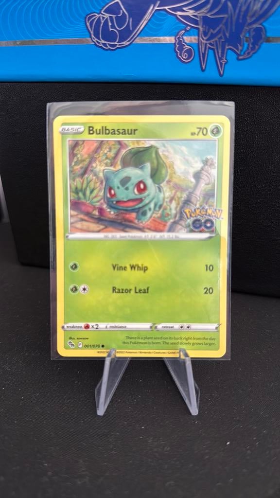 Bulbasaur 001/078 pokemon go pokemon kaart, Ophalen of Verzenden, Zo goed als nieuw
