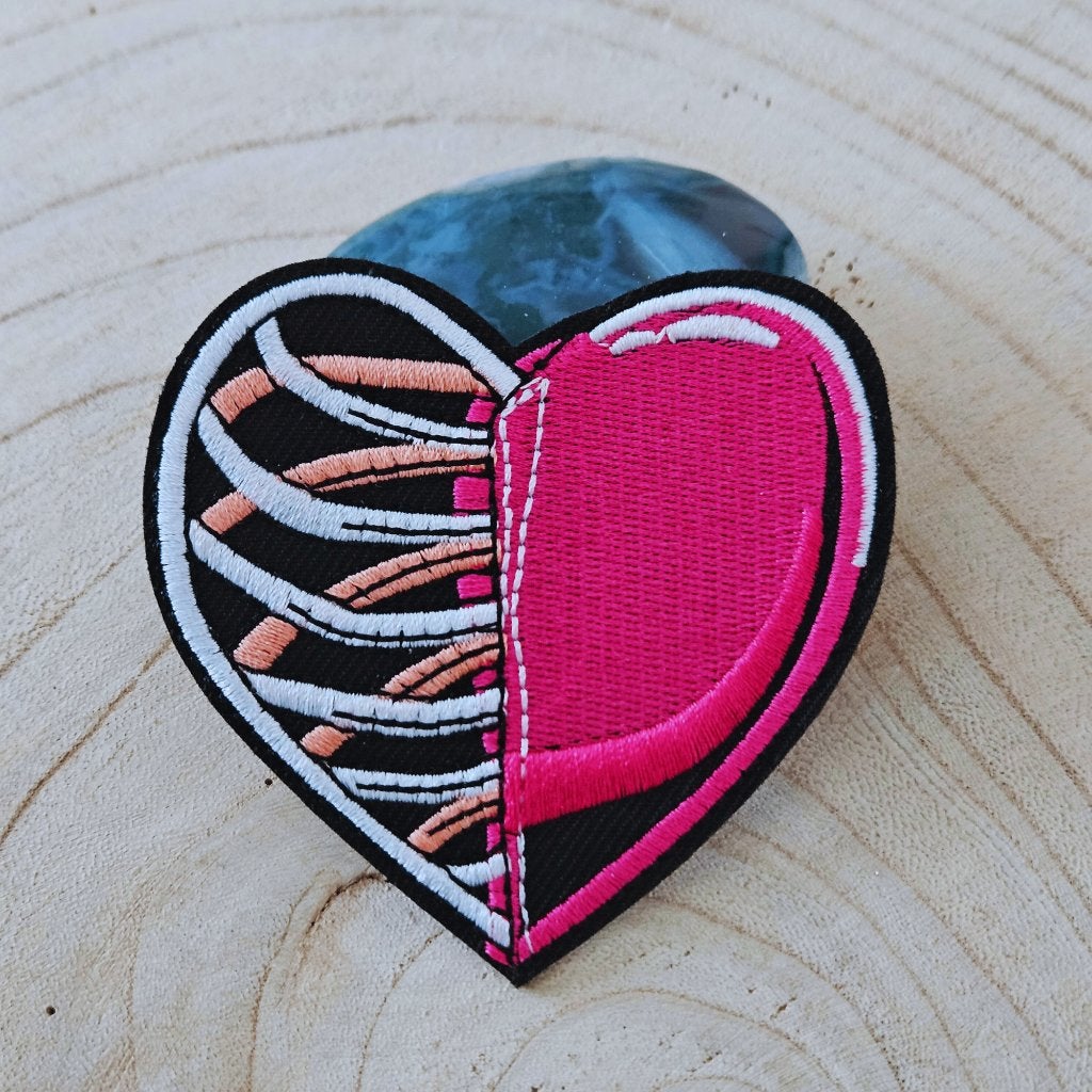 Strijk embleem applicatie Patch hart ribbenkast, Hobby en Vrije tijd, Kledingapplicaties en Hotfix, D, Nieuw, Ophalen of Verzenden