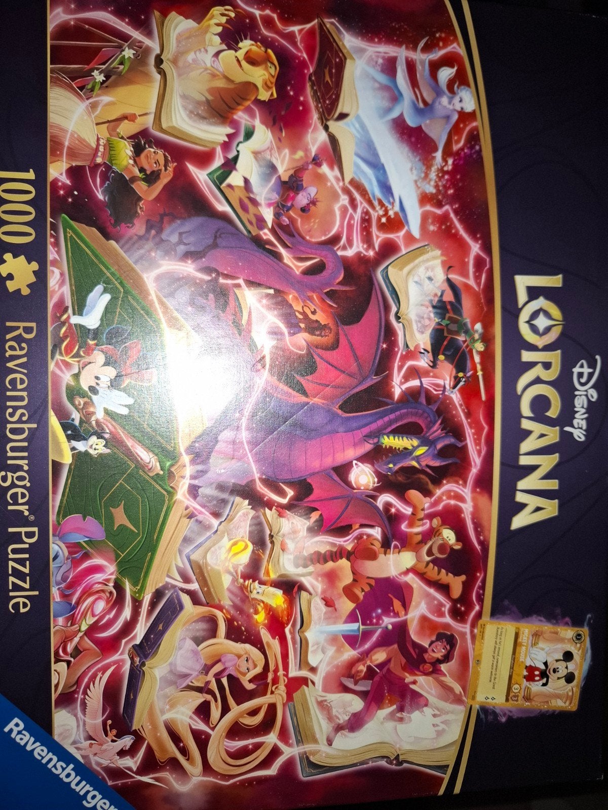 Disney Lorcana Ravensburger Legpuzzel 1000 stukjes, Ophalen of Verzenden, 500 t/m 1500 stukjes, Zo goed als nieuw, Legpuzzel