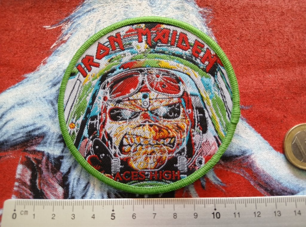 Iron Maiden prschtige  Aces High patch 342 limited edition, Verzamelen, Ophalen of Verzenden, Nieuw, Kleding