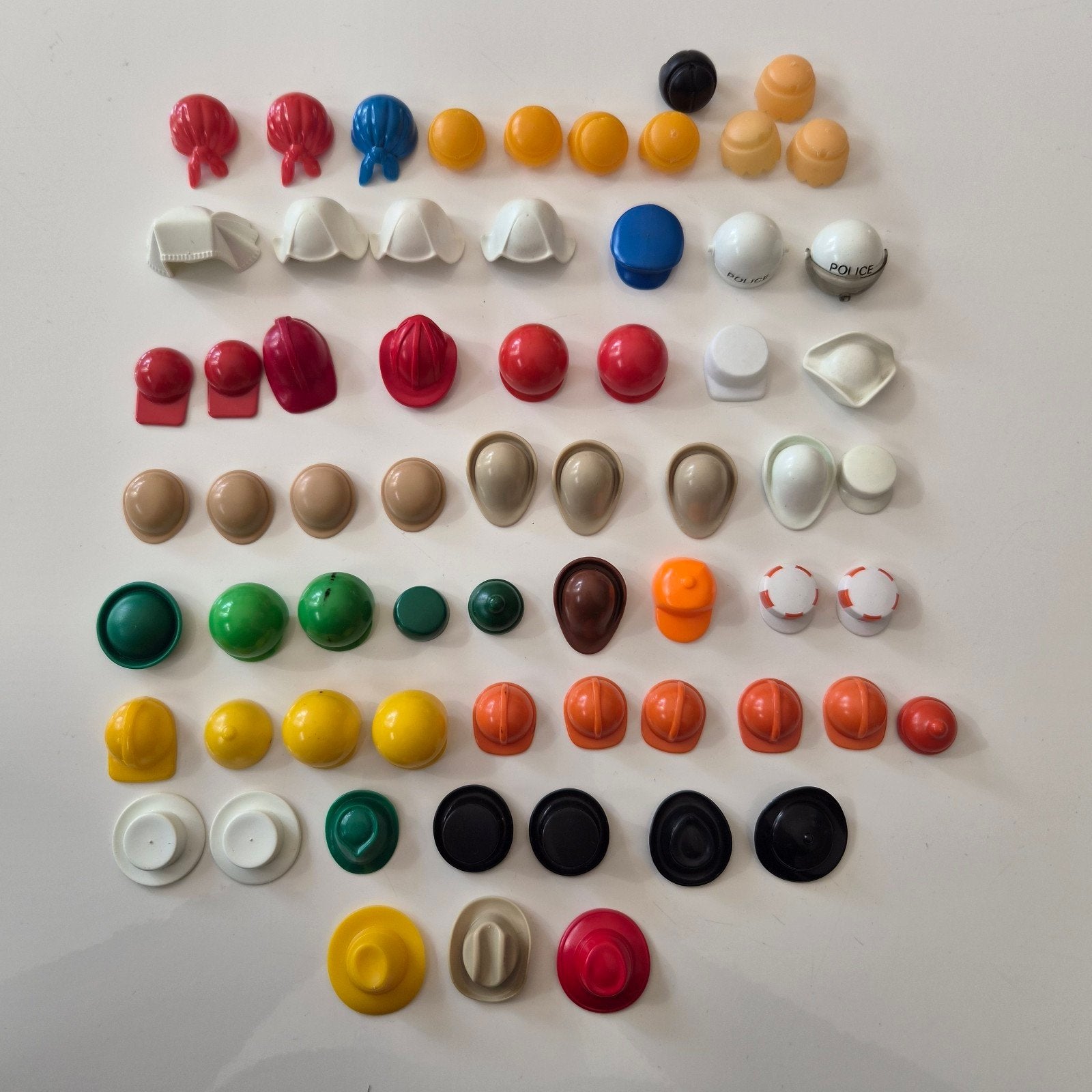 Playmobil Geobra x64 hoeden haar 1974 1981, Ophalen of Verzenden, Zo goed als nieuw, Losse onderdelen, Figuren