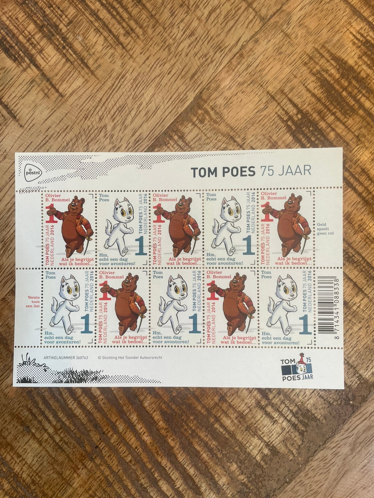 2016 Vel Tom Poes en Ollie B Bommel  NVPH V3426-3427Postfris, Ophalen of Verzenden, Na 1940, Postfris