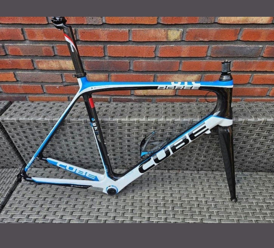 Cube Agree GTC carbon race frame (ZGAN) 60cm incl accesoir, Ophalen, Frame, Zo goed als nieuw, Cube