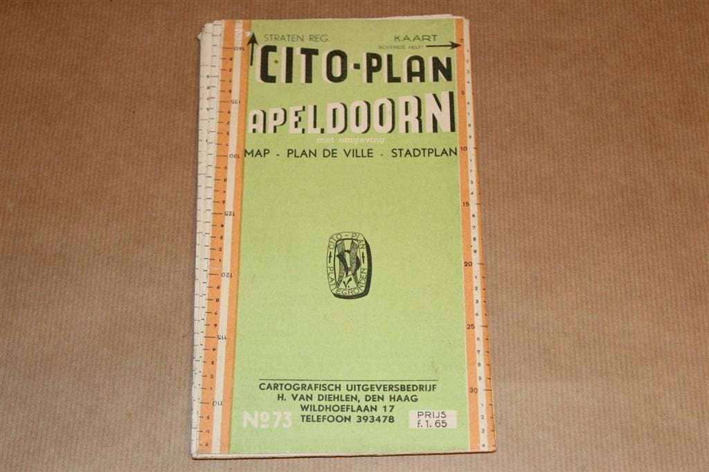 Cito-Plan Apeldoorn - Circa 1950, Gelezen, Ophalen of Verzenden, Landkaart, 1800 tot 2000