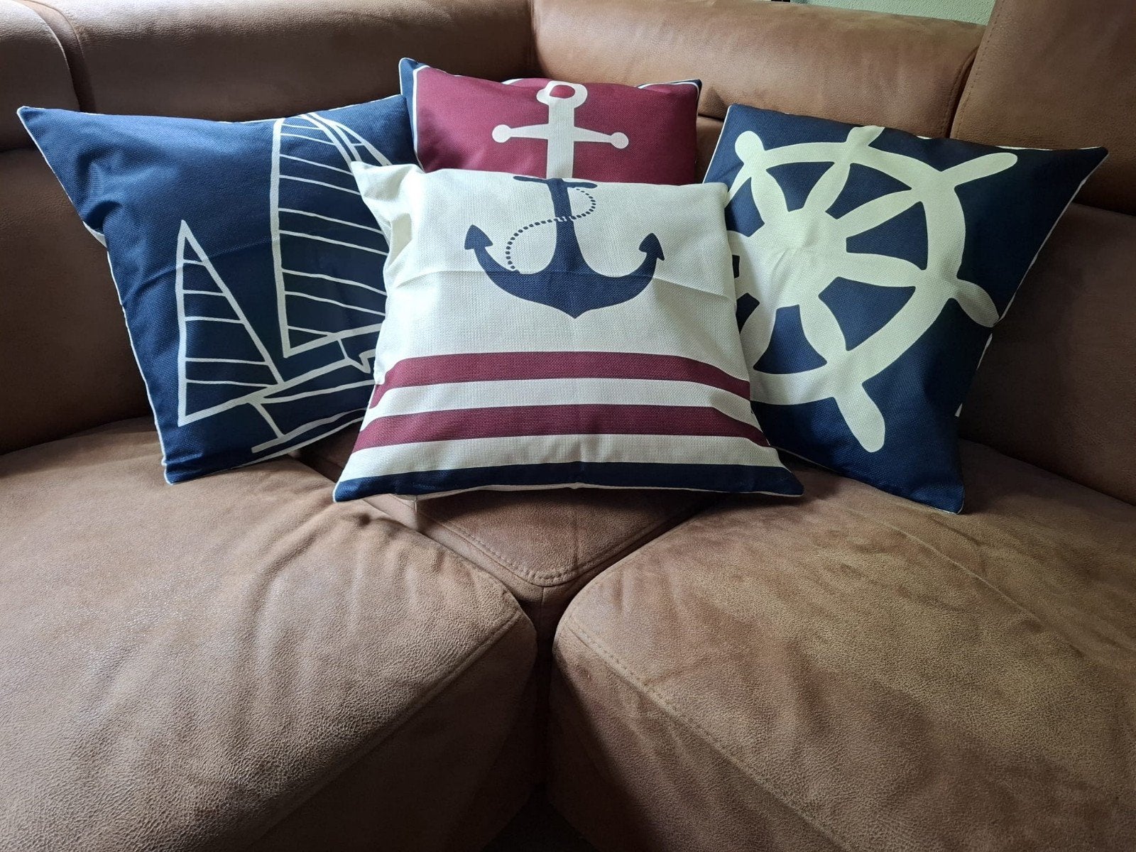 Nieuwe leuke bootkussens (45x45), Ophalen of Verzenden, Nieuw, Vierkant
