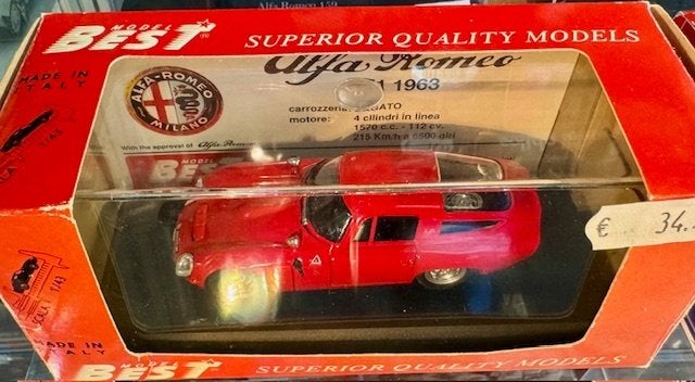 Coelianmodels, Best Model, Alfa Romeo 1963, 1/43, € 34,99, Ophalen of Verzenden, Nieuw, Auto, Overige merken