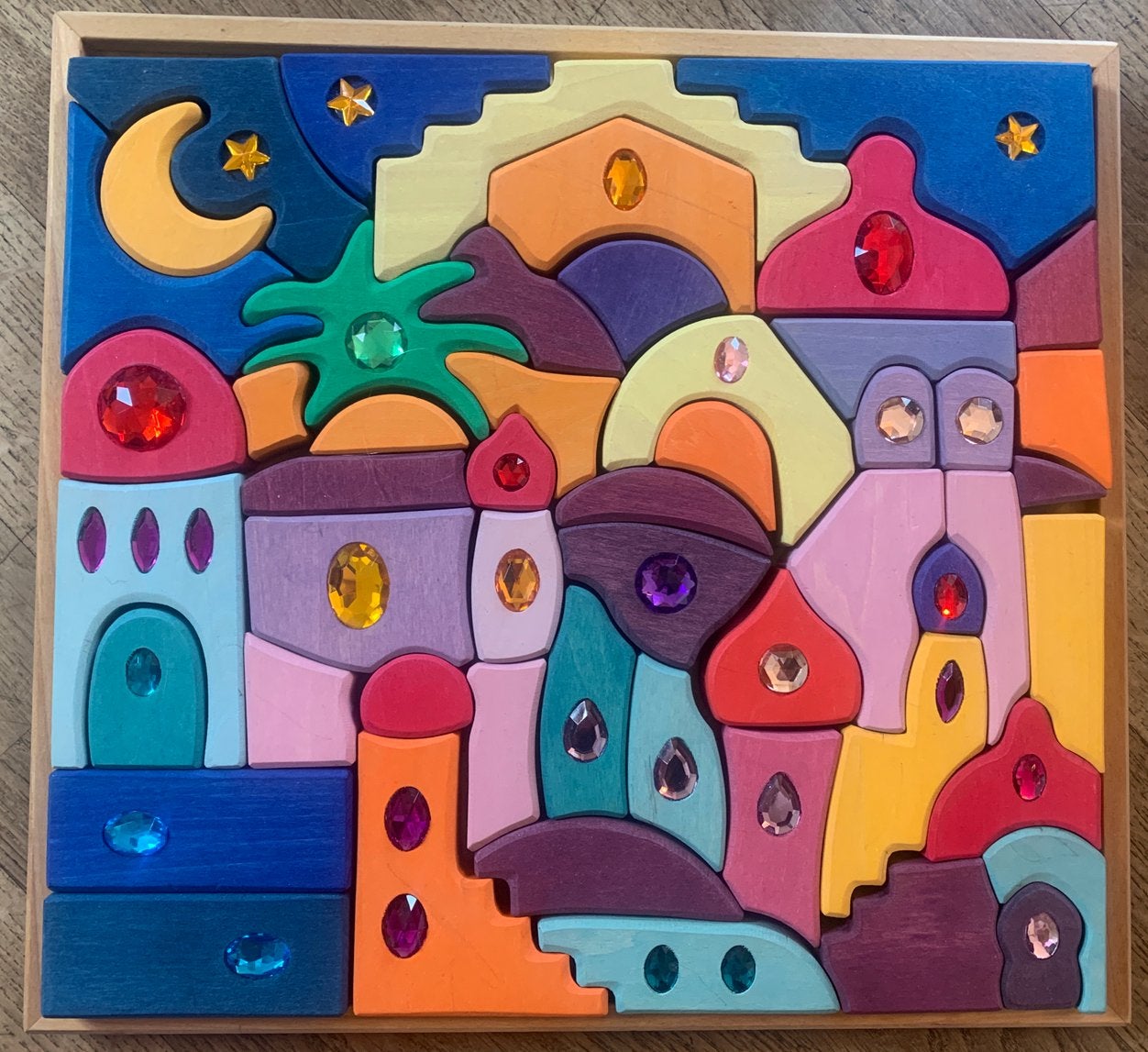 Grimm’s glitterpuzzel / bouwset Sparkling Mandala Orient, Ophalen, Zo goed als nieuw