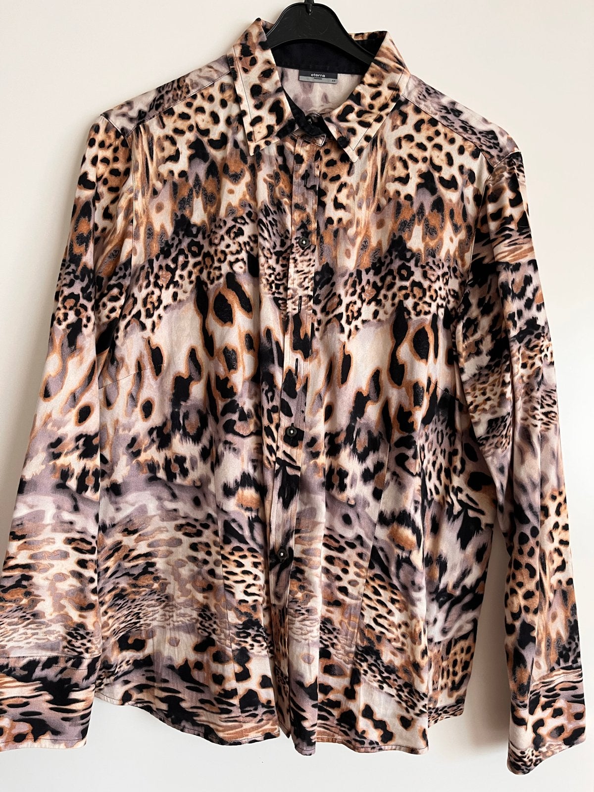 Eterna Premium Dames Blouse - Luipaardprint Maat 44, Ophalen of Verzenden, Gedragen, Maat 42/44 (L), Bruin