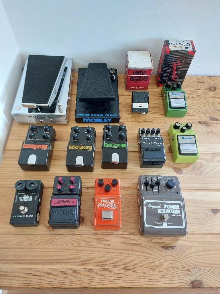 Collectie vintage gitaar effect pedalen, Ophalen of Verzenden, Gebruikt, Delay of Echo