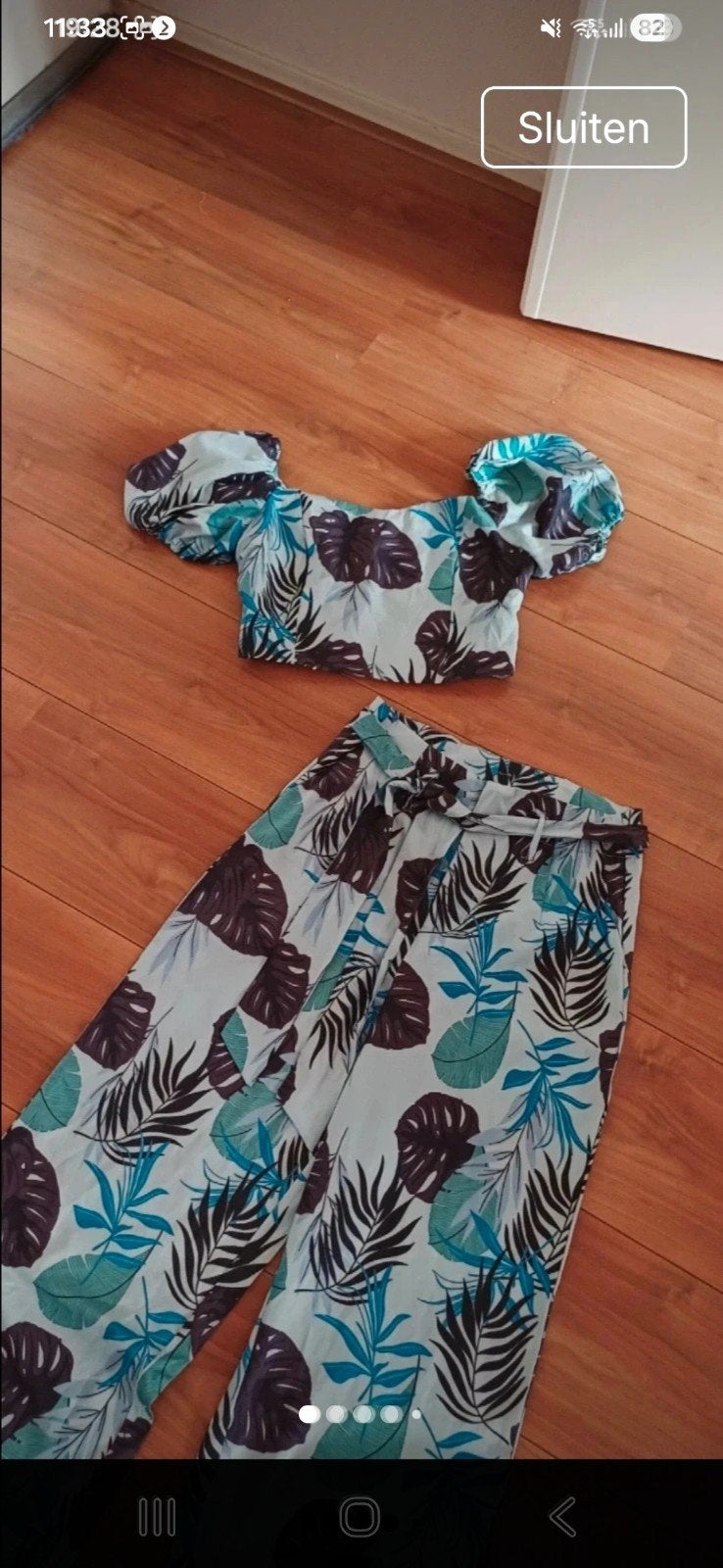 Leuke set,  broek wijde pijp en top heeft elastische achterk, Kleding | Dames, Broeken en Pantalons, Ophalen of Verzenden, Nieuw