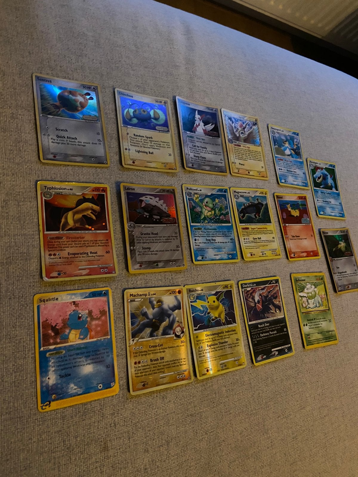 16 holo pokémon-kaarten + 1 squirtle 46/95, Ophalen, Zo goed als nieuw, Meerdere kaarten