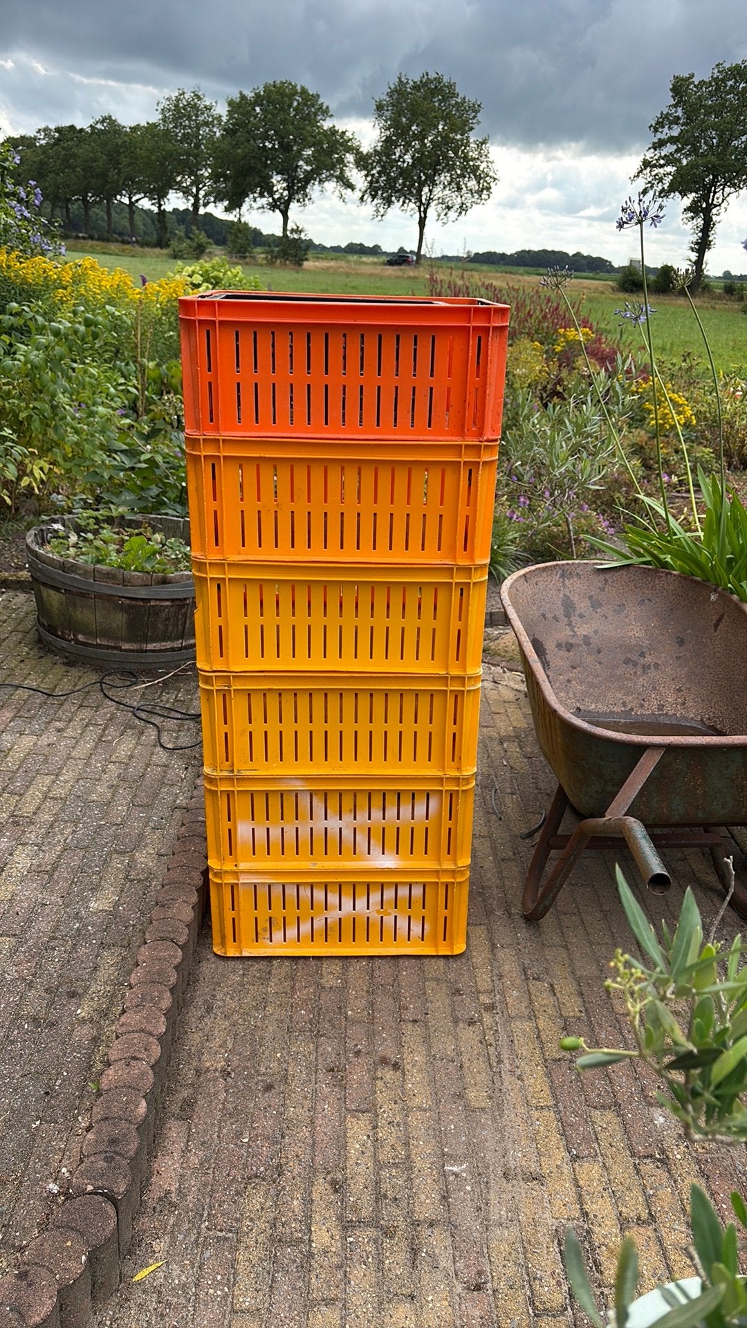 Stapel kratten 6 stuks, Doe-het-zelf en Verbouw, Kratten en Dozen, Ophalen, Gebruikt, 40 tot 60 cm, 50 tot 75 cm