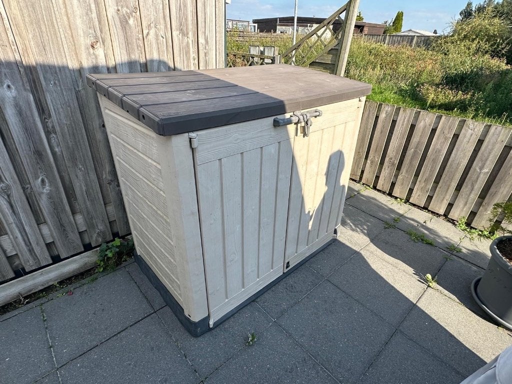 Tuinbak opbergbak, Ophalen, Gebruikt