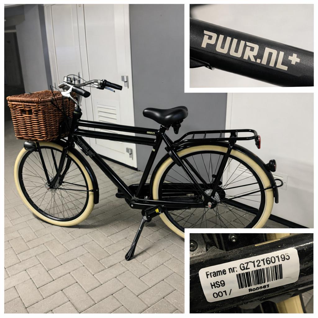Puur Transportfiets met mand - Zo goed als nieuw, Ophalen, Zo goed als nieuw, Overige merken, Versnellingen