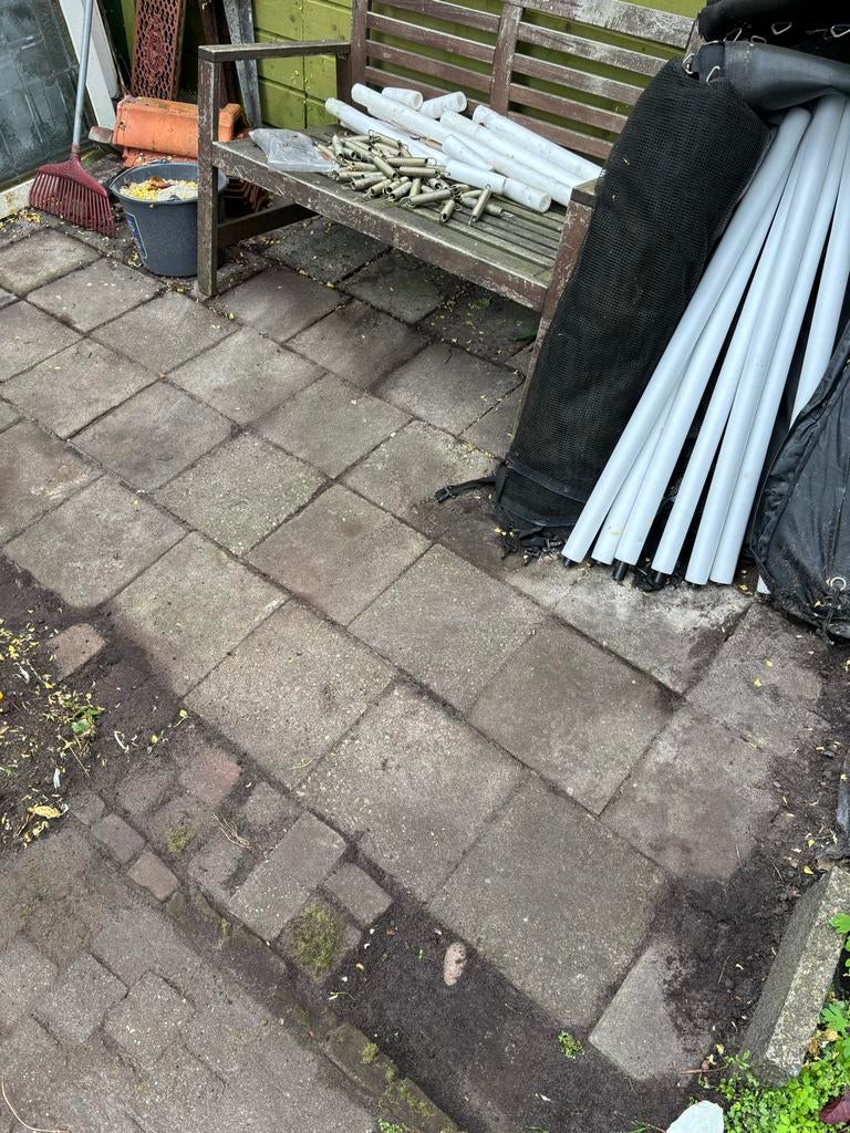 Circa 40 stoeptegels, Tuin en Terras, Ophalen, Gebruikt, Minder dan 5 m², Beton