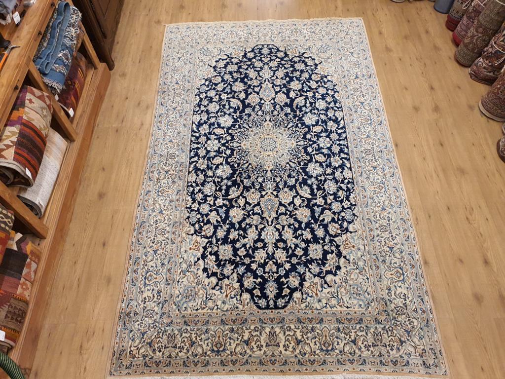 Vintage handgeknoopt perzisch tapijt nain 6la 290x165, Info@SlatsAntiek.nl, Perzisch, 150 tot 200 cm, 200 cm of meer