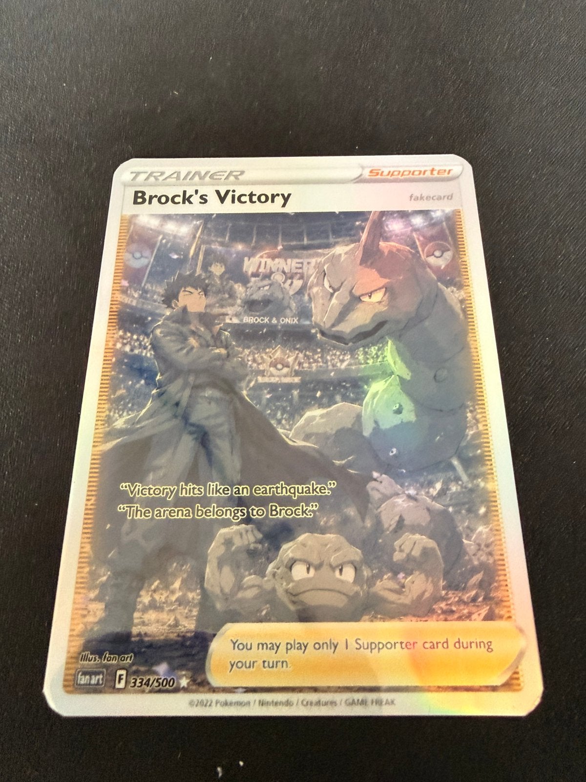 Brock geinspireerd custom fan art, Verzenden, Zo goed als nieuw, Overige thema's