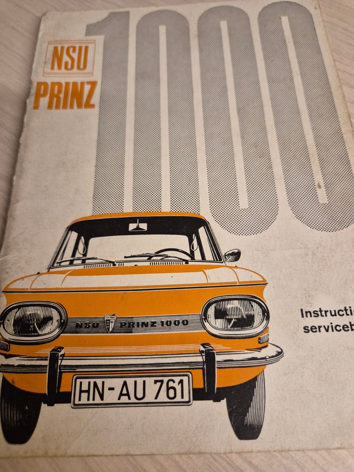 Jaren60 Nederlands NSU PRINZ 1000 handleiding instructieboek, Ophalen of Verzenden