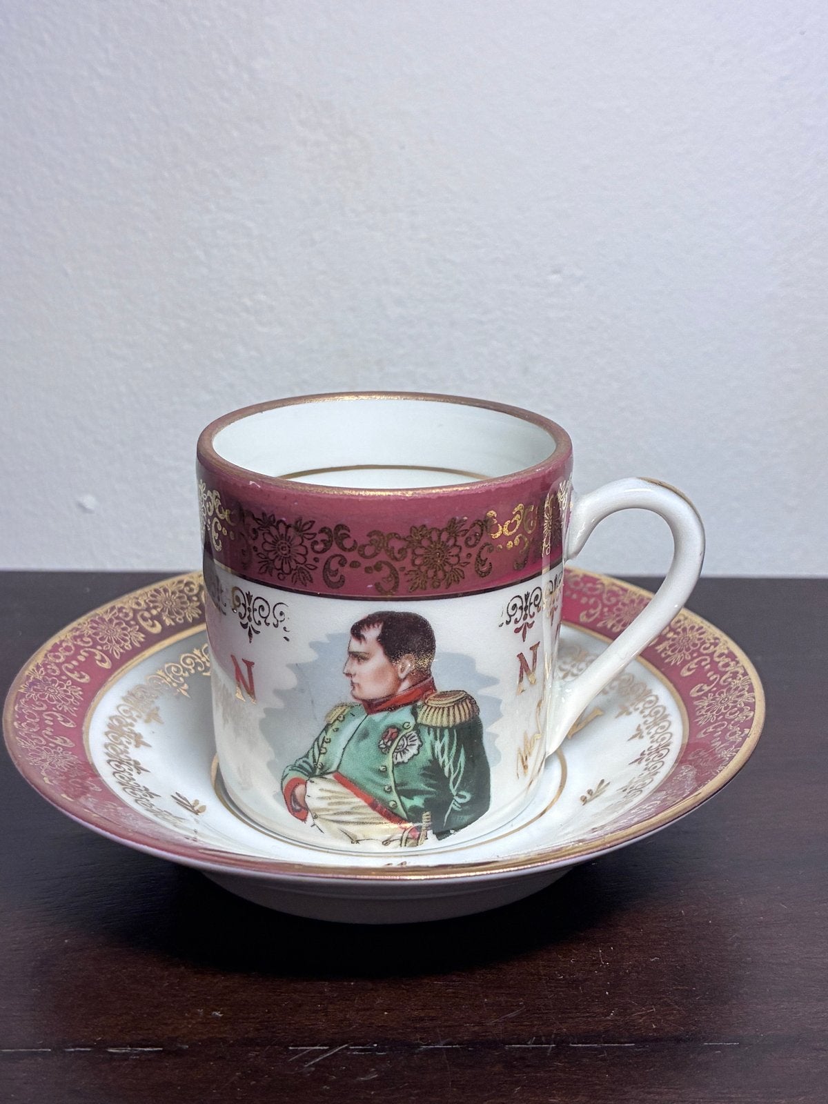 Porcelaine de Luxe France Napoleon en Josephine kop en schot, Antiek en Kunst, Ophalen of Verzenden