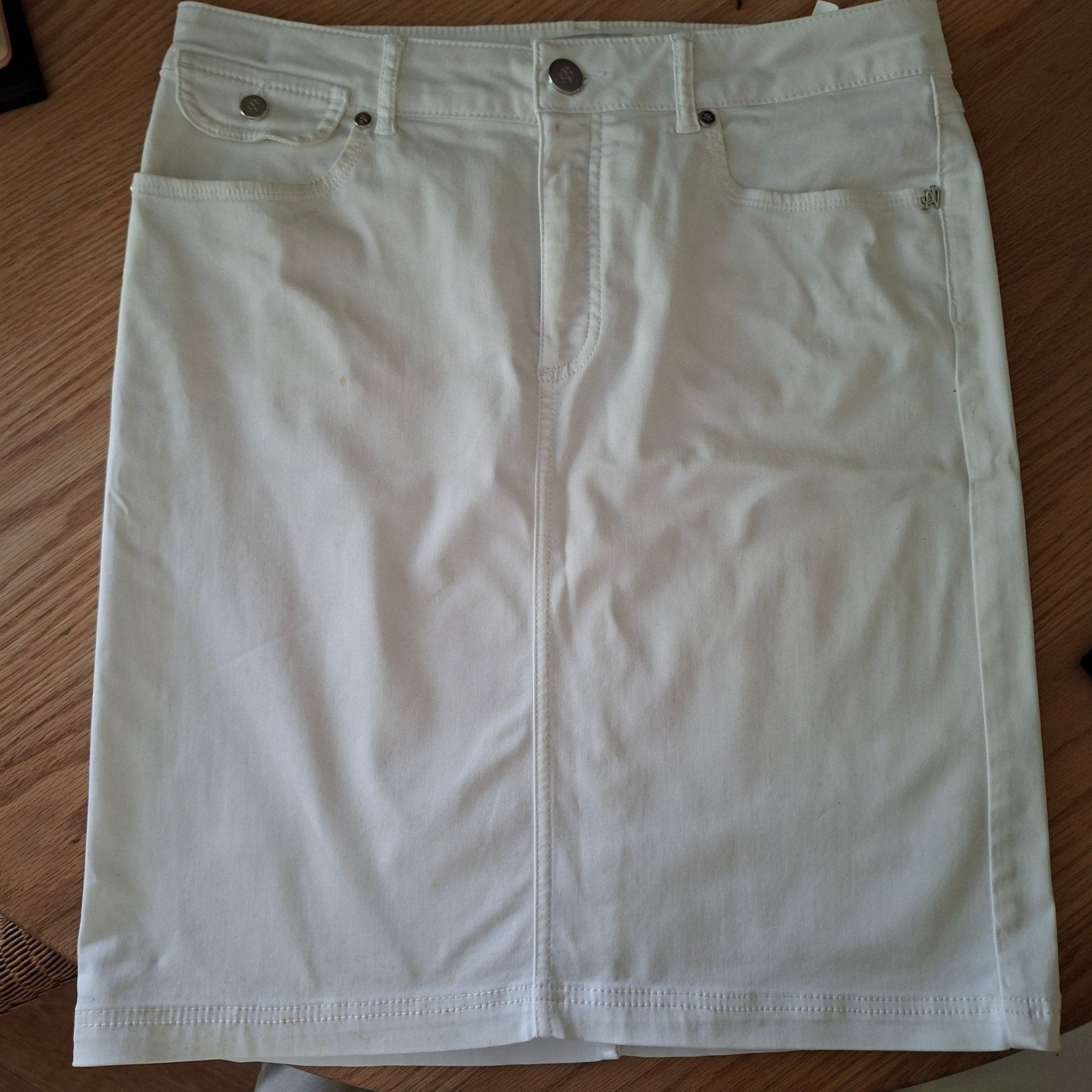 Witte jeans rok maat 40 Nickjean, Kleding | Dames, Rokken, Maat 38/40 (M), Wit, Ophalen of Verzenden, Zo goed als nieuw