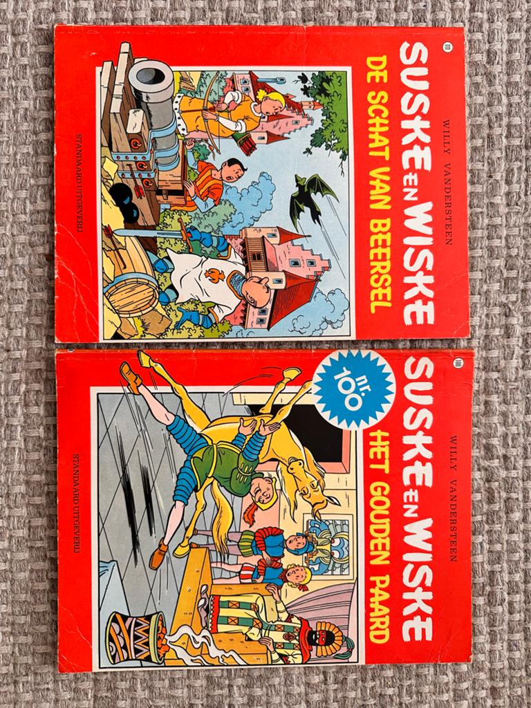 Suske en Wiske: De Schat van Beersel & Het Gouden Paard, Meerdere stripboeken, Ophalen of Verzenden, Gelezen