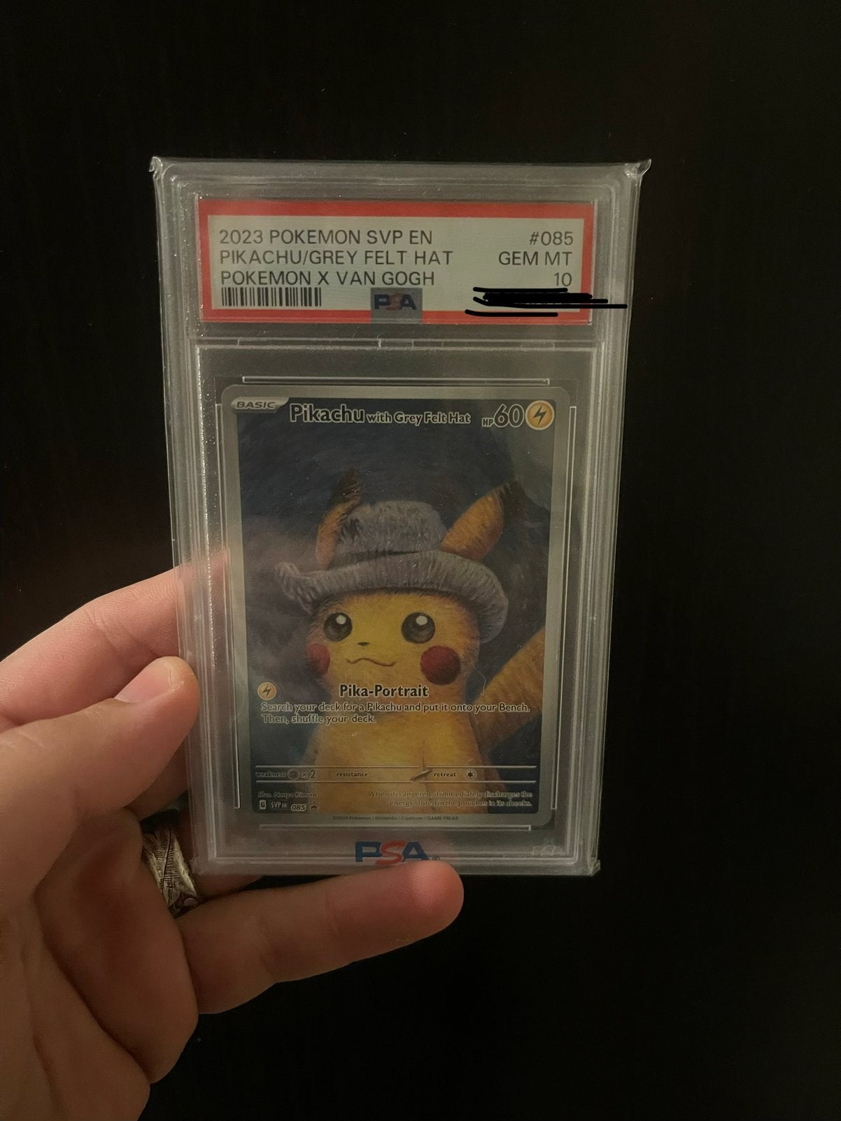 Pikachu Grey Felt Hat van Gogh PSA10, Ophalen, Zo goed als nieuw