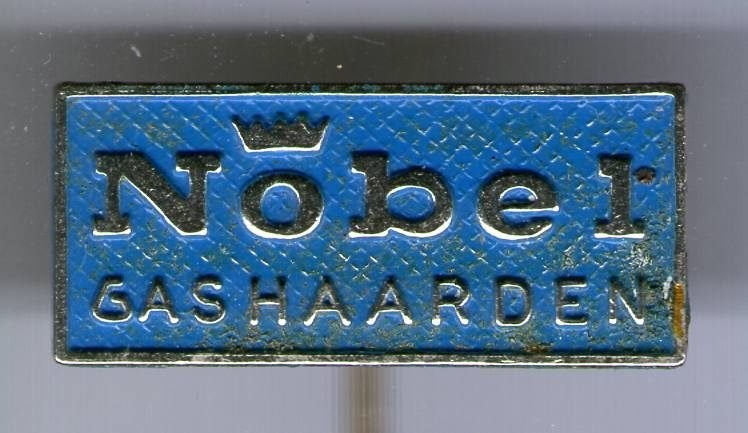 Nobel gashaarden zilverkleurig speldje ( W_482a), Ophalen of Verzenden, Zo goed als nieuw, Merk, Speldje of Pin
