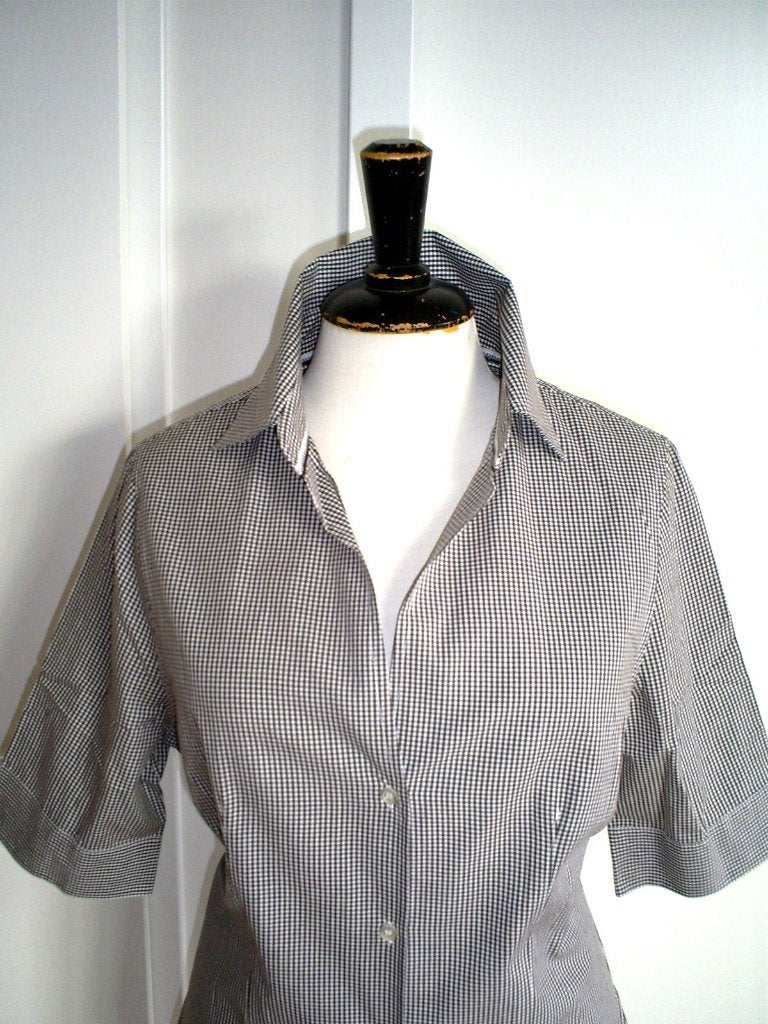 NIEUW __ STANFIELD bruin geruite blouse mt. 38, Kleding | Dames, Maat 38/40 (M), Bruin, Nieuw, Stanfield