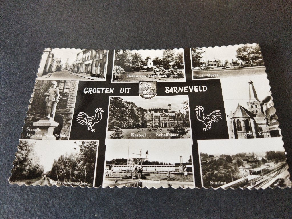 Oude Ansichtkaart Barneveld, Ophalen of Verzenden, 1940 tot 1960, Gelopen, Gelderland