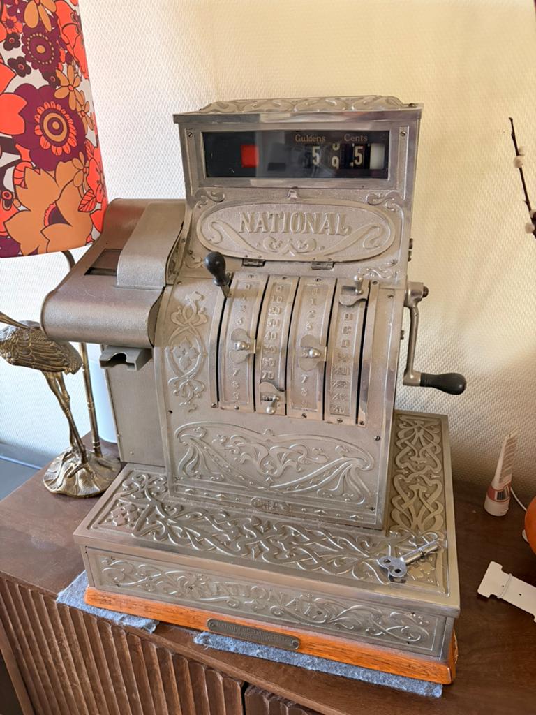 Vintage oude National Kassa 1905-1920, Ophalen