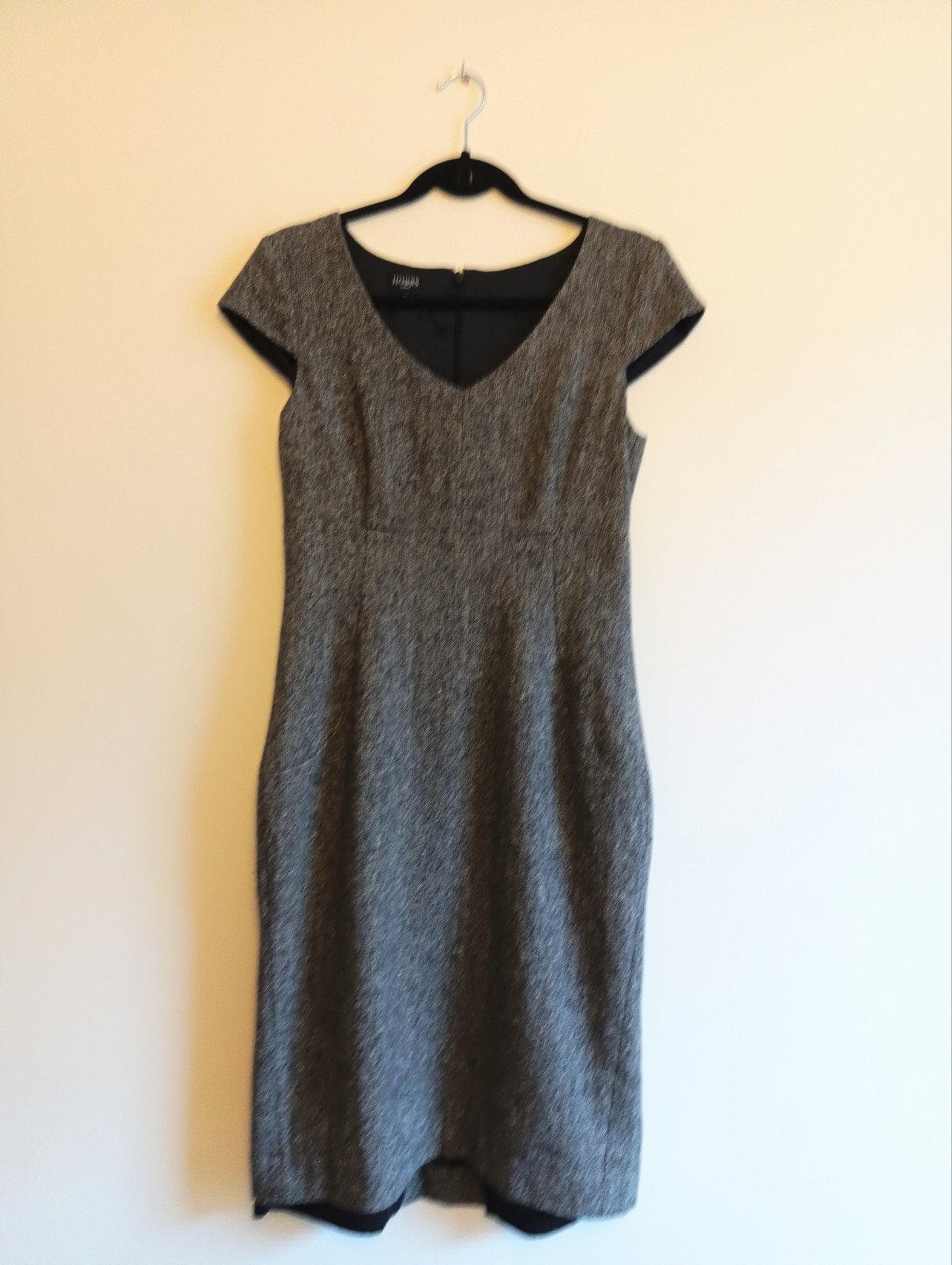 Elegante Hobbs jurk in grijs wolmix, maat 10, Kleding | Dames, Verzenden