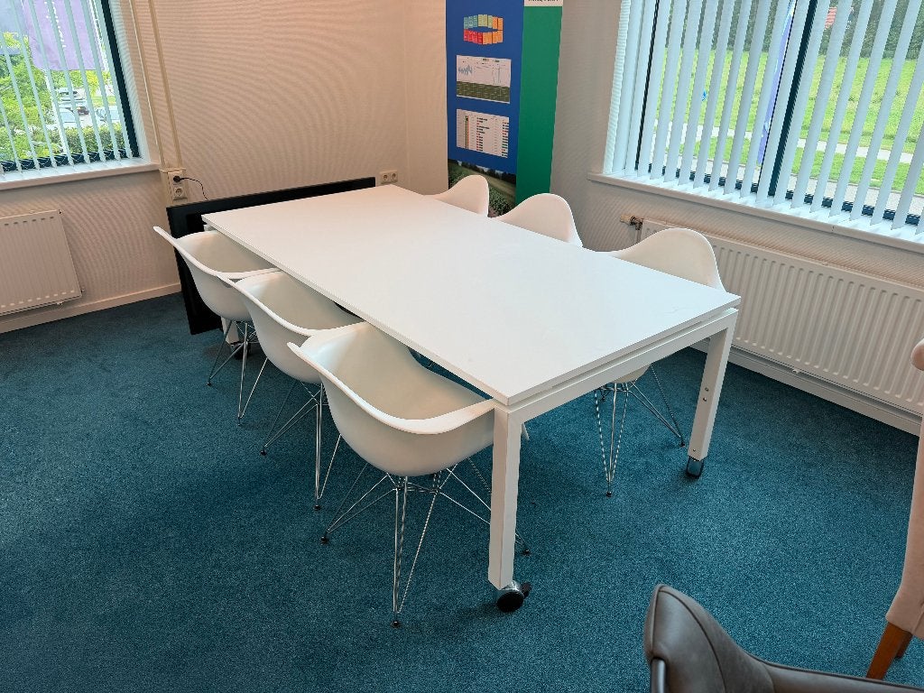 Tafel met 6 stoelen, Ophalen, Gebruikt, 100 tot 150 cm, 200 cm of meer