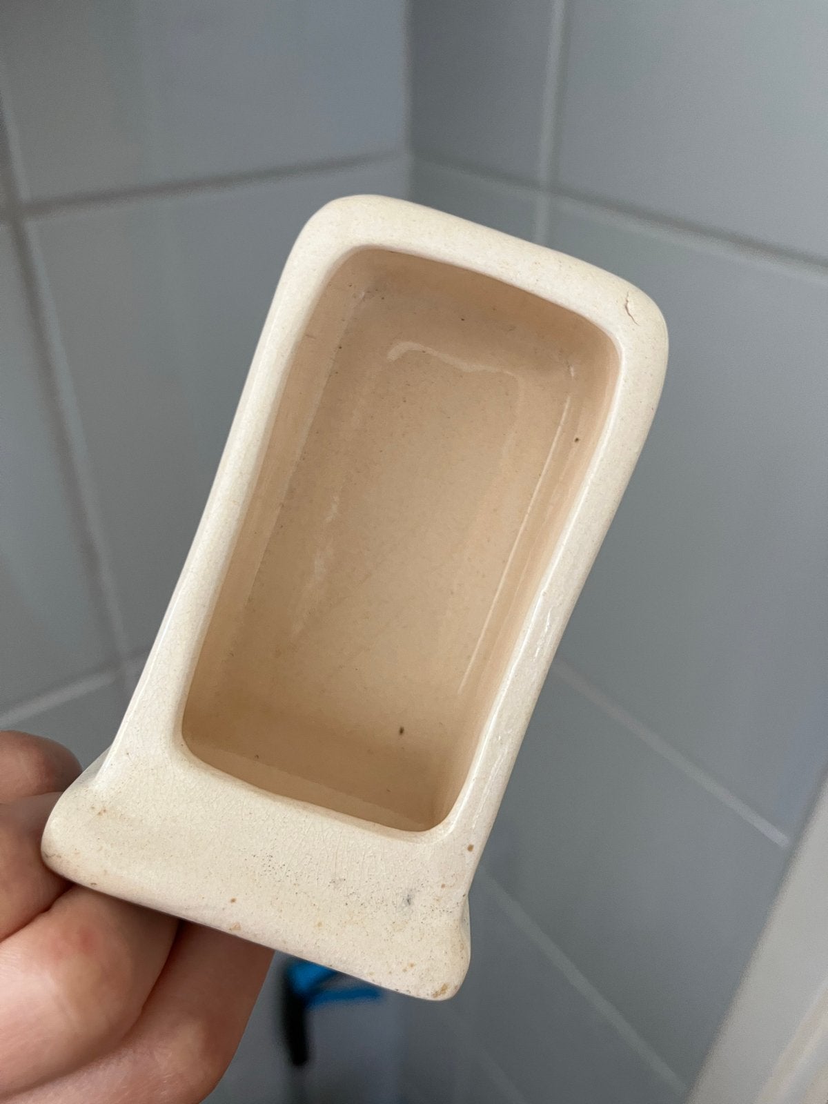 Vintage kruidenrek met porseleinen bakjes, Ophalen