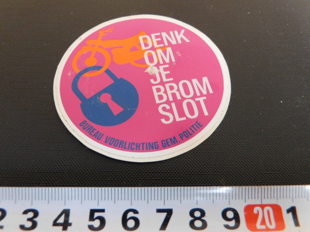 sticker Politie Gemeentepolitie GP Voorlichting Bromslot 543, Ophalen, Zo goed als nieuw
