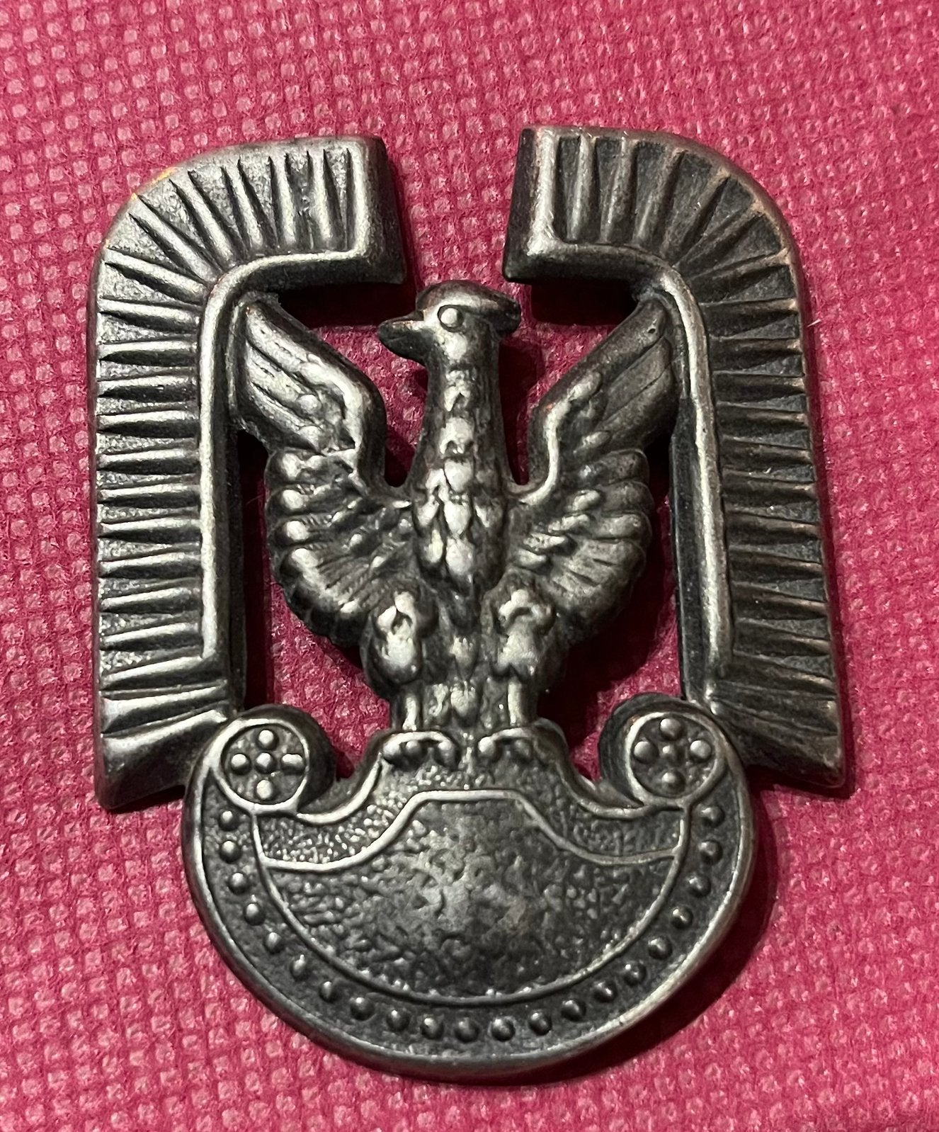 Embleem Poolse adelaar Polen Luchtmacht badge uniform leger, Verzamelen, Ophalen of Verzenden, Landmacht, Embleem of Badge
