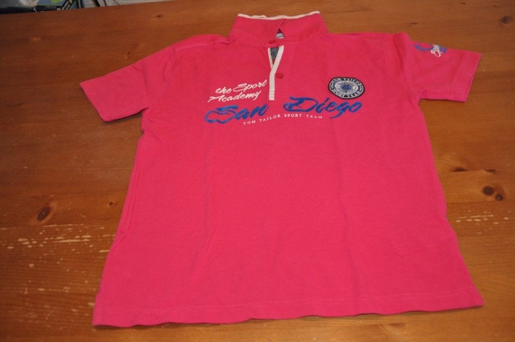 Z.g.a.n. stoere fuchsia polo Tom Tailor mt S, Tom Tailor, Ophalen of Verzenden, Zo goed als nieuw, Shirt of Longsleeve