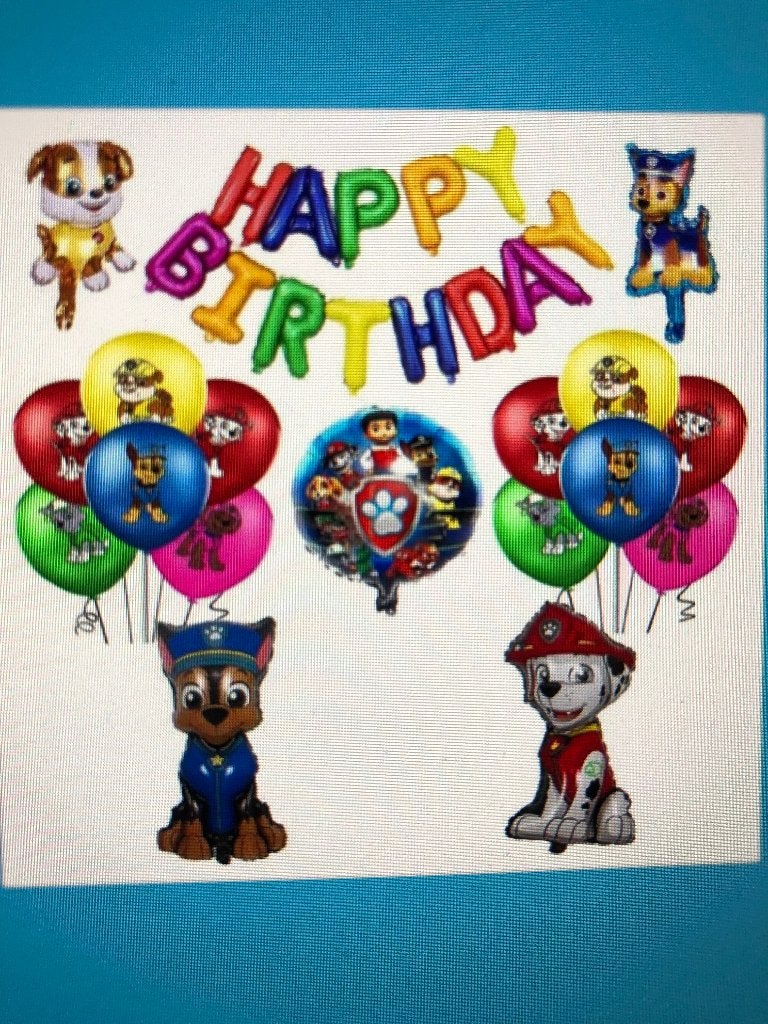 Paw Patrol 26 delig ballonnen feest versierpakket, NIEUW!, Ophalen of Verzenden, Nieuw, Versiering, Verjaardag
