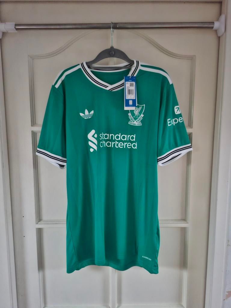 Liverpool FC Retro Voetbalshirt Groen - Adidas, Maat L, Ophalen of Verzenden, Nieuw, Shirt