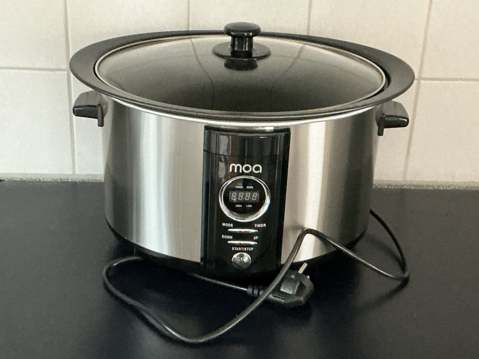 Moa slowcooker 6,5 L met timer, Ophalen of Verzenden, Timer, Zo goed als nieuw