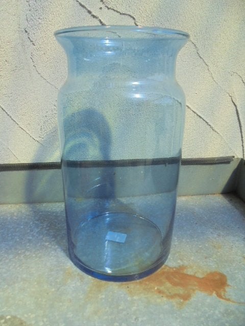 VAAS GLAS MELKBUS BLAUW 29 CM DIA 16 CM NIEUW, Floran, -, Nieuw, Ophalen of Verzenden