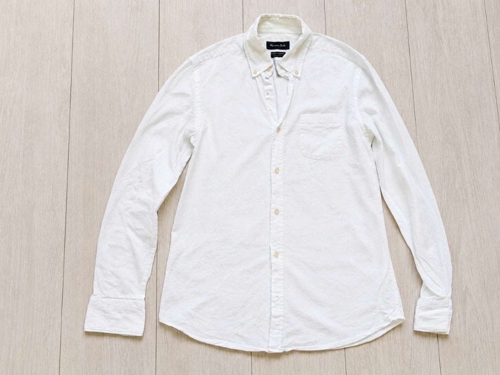Massimo Dutti Linnen overhemd, wit, maat S, Halswijdte 38 (S) of kleiner, Wit, Ophalen of Verzenden, Massimo Dutti