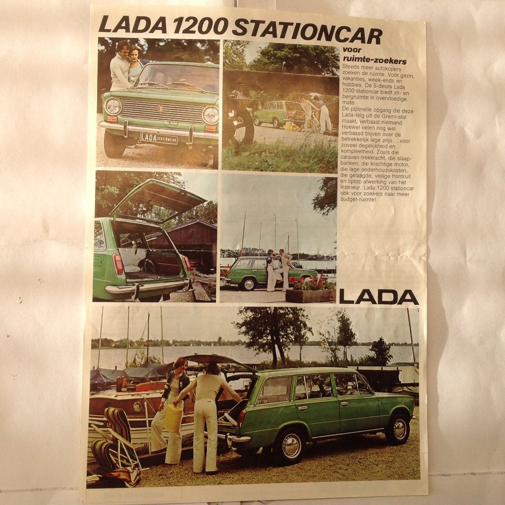 Lada 1200 Stationcar folder NED 2 blz 1972 ca, Ophalen of Verzenden, Zo goed als nieuw, Overige merken