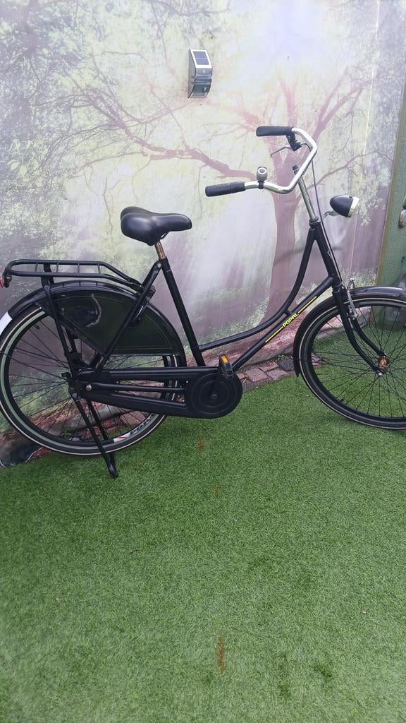 Degelijke zwarte stadsfiets - Gazelle, Terugtraprem, Ophalen of Verzenden, Gazelle, 53 tot 56 cm