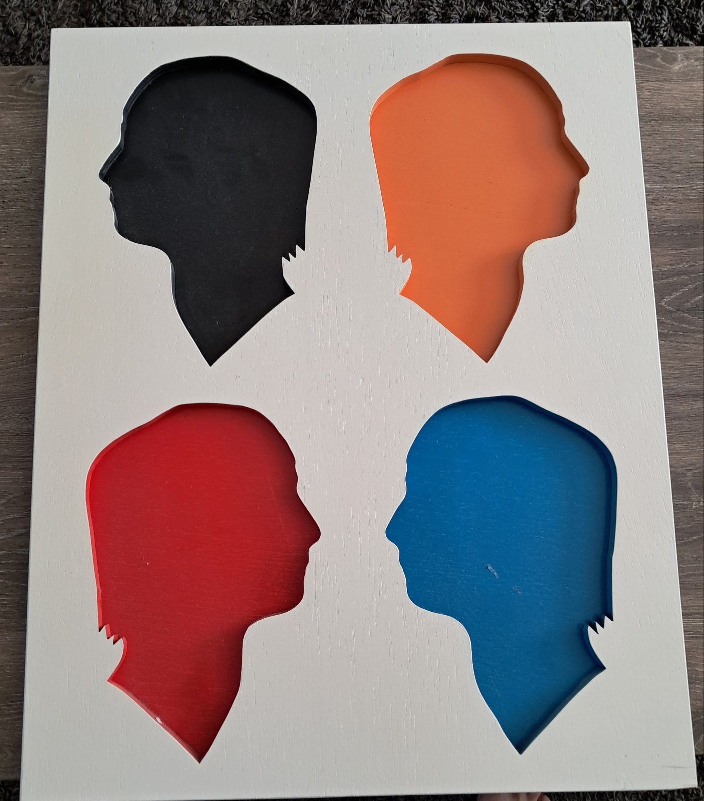 Wanddecoratie met 4 silhouetten Johan Cruijff, Ophalen of Verzenden, Nieuw, Ajax