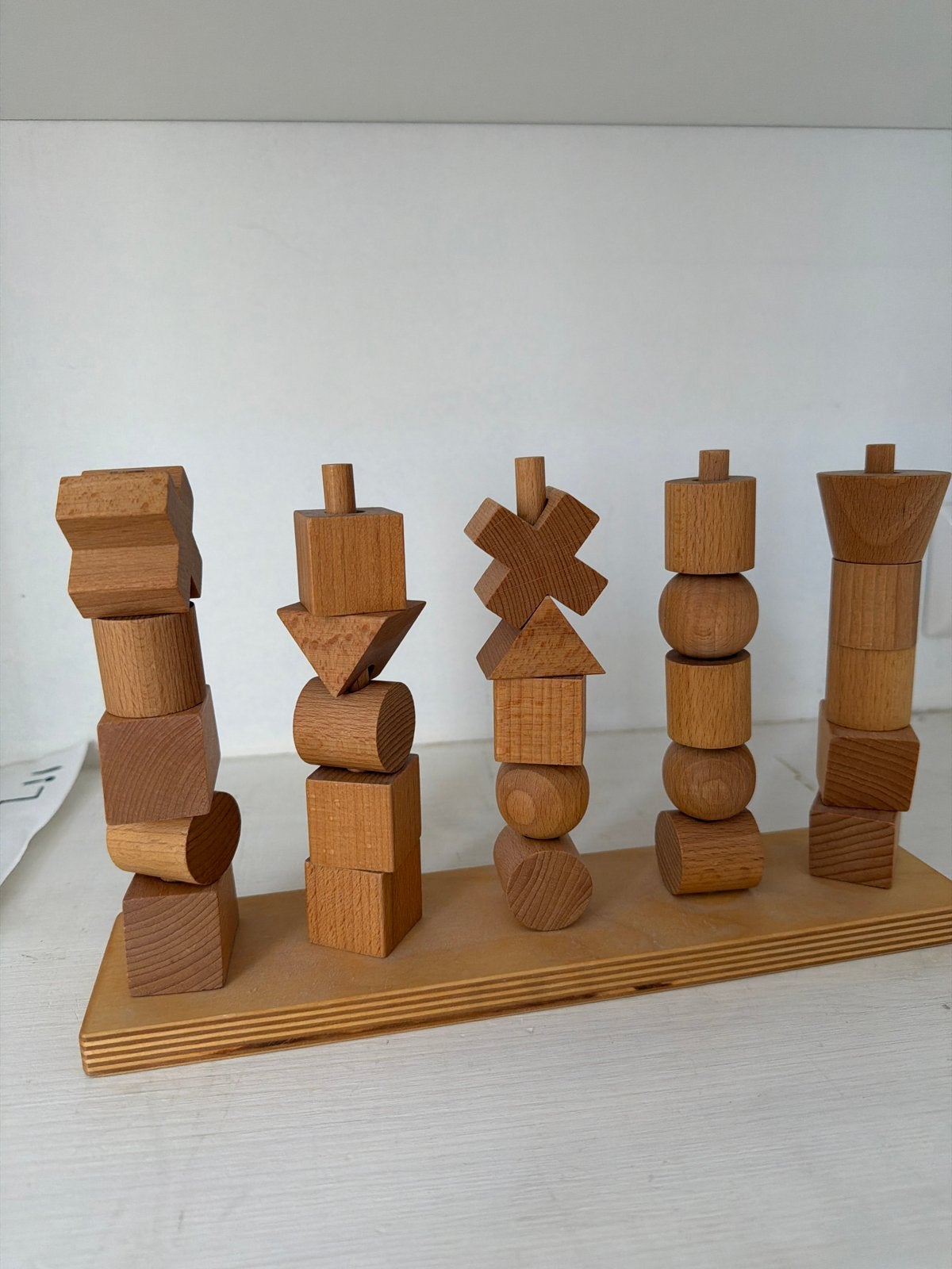 Woodstory stapeltoren - educatief houten speelgoed, Ophalen of Verzenden, Zo goed als nieuw, Bouwen